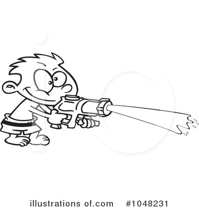 Royalty-Free (RF) Water Gun Clipart Illustration by toonaday - Stock Sample #1048231