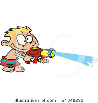 Royalty-Free (RF) Water Gun Clipart Illustration by toonaday - Stock Sample #1048293