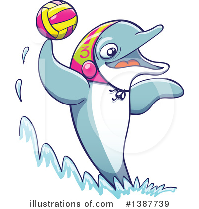 Royalty-Free (RF) Water Polo Clipart Illustration by Zooco - Stock Sample #1387739