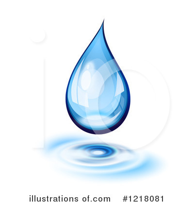Royalty-Free (RF) Waterdrop Clipart Illustration by Oligo - Stock Sample #1218081