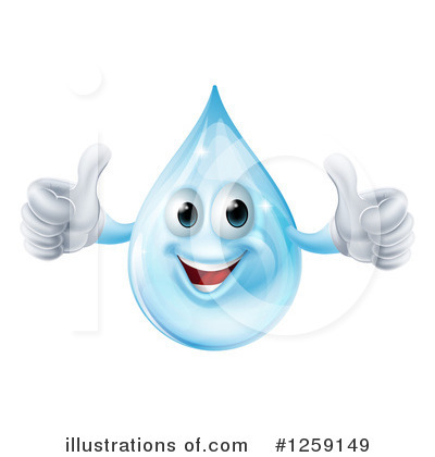 Water Droplets Clipart #1259149 by AtStockIllustration