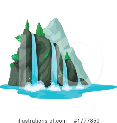 Royalty-Free (RF) Waterfall Clipart Illustration by Vector Tradition SM - Stock Sample #1777859