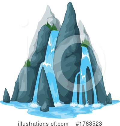 Royalty-Free (RF) Waterfall Clipart Illustration by Vector Tradition SM - Stock Sample #1783523