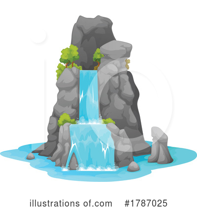 Waterfall Clipart #1787025 by Vector Tradition SM