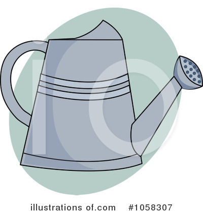 Royalty-Free (RF) Watering Can Clipart Illustration by Pams Clipart - Stock Sample #1058307