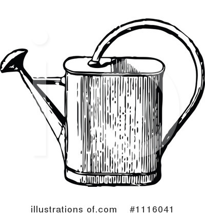 Royalty-Free (RF) Watering Can Clipart Illustration by Prawny Vintage - Stock Sample #1116041