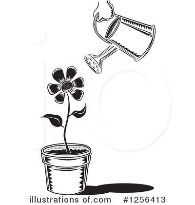 Watering Can Clipart #1256413 by David Rey