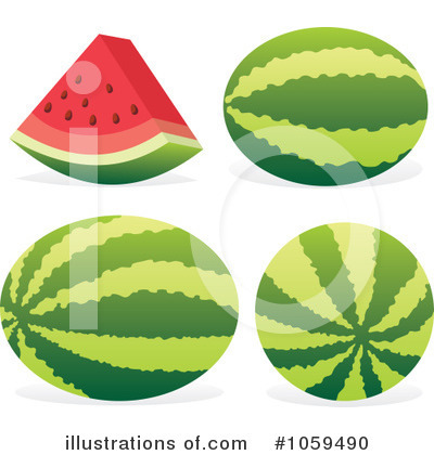 Royalty-Free (RF) Watermelon Clipart Illustration by Any Vector - Stock Sample #1059490