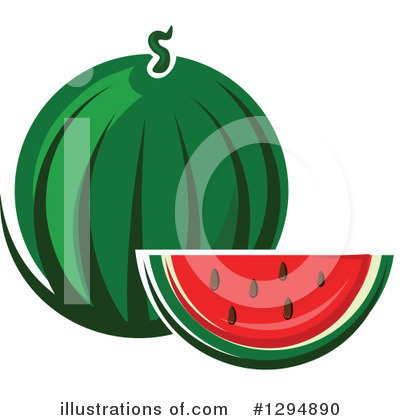 Royalty-Free (RF) Watermelon Clipart Illustration by Vector Tradition SM - Stock Sample #1294890