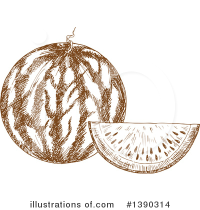 Royalty-Free (RF) Watermelon Clipart Illustration by Vector Tradition SM - Stock Sample #1390314