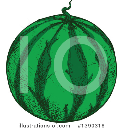 Royalty-Free (RF) Watermelon Clipart Illustration by Vector Tradition SM - Stock Sample #1390316