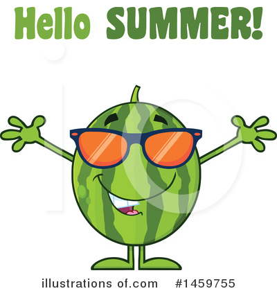 Royalty-Free (RF) Watermelon Clipart Illustration by Hit Toon - Stock Sample #1459755