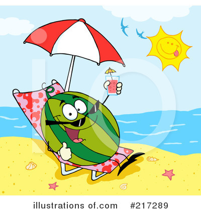 Royalty-Free (RF) Watermelon Clipart Illustration by Hit Toon - Stock Sample #217289