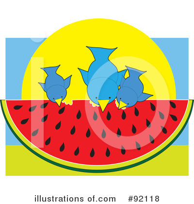 Royalty-Free (RF) Watermelon Clipart Illustration by Maria Bell - Stock Sample #92118