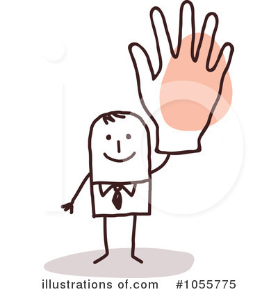 Royalty-Free (RF) Waving Clipart Illustration by NL shop - Stock Sample #1055775