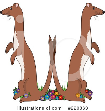 Royalty-Free (RF) Weasel Clipart Illustration by Maria Bell - Stock Sample #220863
