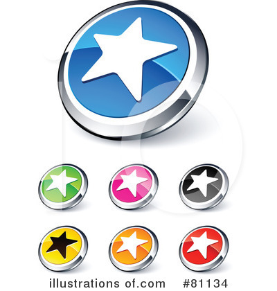 Royalty-Free (RF) Web Site Buttons Clipart Illustration by beboy - Stock Sample #81134