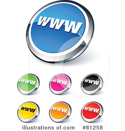 Royalty-Free (RF) Web Site Buttons Clipart Illustration by beboy - Stock Sample #81258