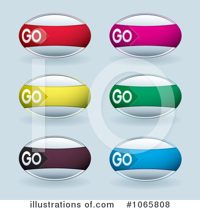 Royalty-Free (RF) Website Buttons Clipart Illustration by michaeltravers - Stock Sample #1065808