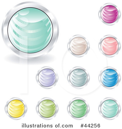 Royalty-Free (RF) Website Buttons Clipart Illustration by kaycee - Stock Sample #44256