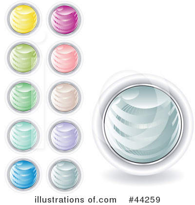 Royalty-Free (RF) Website Buttons Clipart Illustration by kaycee - Stock Sample #44259