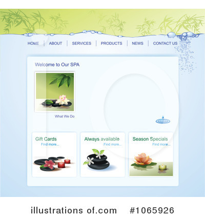 Royalty-Free (RF) Website Template Clipart Illustration by Eugene - Stock Sample #1065926