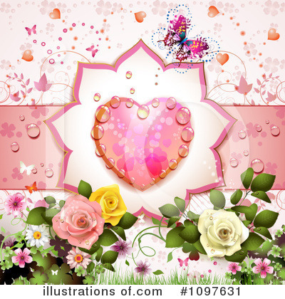 Royalty-Free (RF) Wedding Background Clipart Illustration by merlinul - Stock Sample #1097631