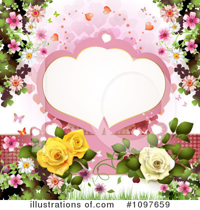 Royalty-Free (RF) Wedding Background Clipart Illustration by merlinul - Stock Sample #1097659
