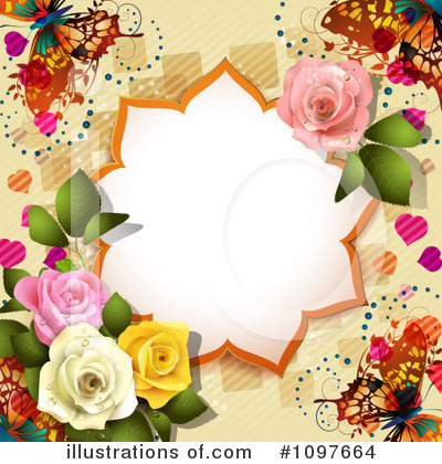 Royalty-Free (RF) Wedding Background Clipart Illustration by merlinul - Stock Sample #1097664