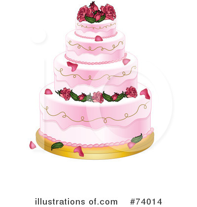 Royalty-Free (RF) Wedding Cake Clipart Illustration by Pams Clipart - Stock Sample #74014
