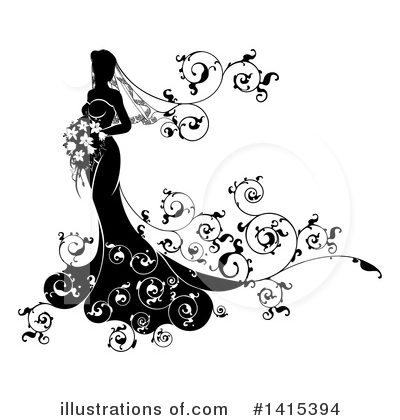 Royalty-Free (RF) Wedding Clipart Illustration by AtStockIllustration - Stock Sample #1415394