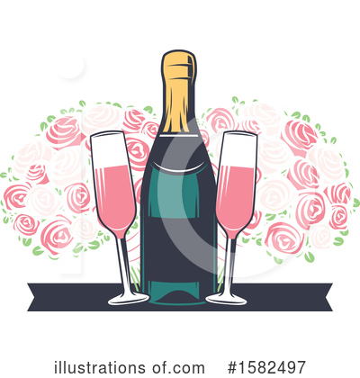 Champagne Bottle Clipart #1582497 by Vector Tradition SM