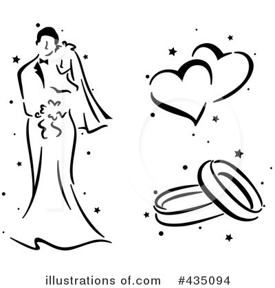 Royalty-Free (RF) Wedding Clipart Illustration by BNP Design Studio - Stock Sample #435094