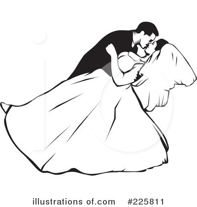Royalty-Free (RF) Wedding Couple Clipart Illustration by David Rey - Stock Sample #225811