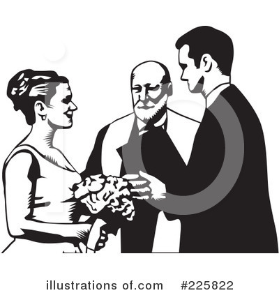 Royalty-Free (RF) Wedding Couple Clipart Illustration by David Rey - Stock Sample #225822