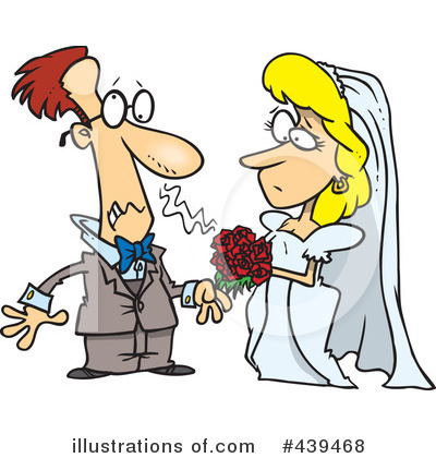 Royalty-Free (RF) Wedding Couple Clipart Illustration by toonaday - Stock Sample #439468