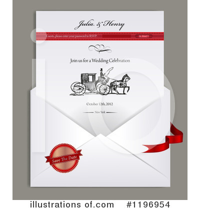 Wedding Invite Clipart #1196954 by Eugene