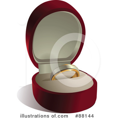 Royalty-Free (RF) Wedding Ring Clipart Illustration by Pushkin - Stock Sample #88144