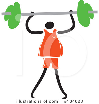 Royalty-Free (RF) Weight Lifting Clipart Illustration by Prawny - Stock Sample #104023