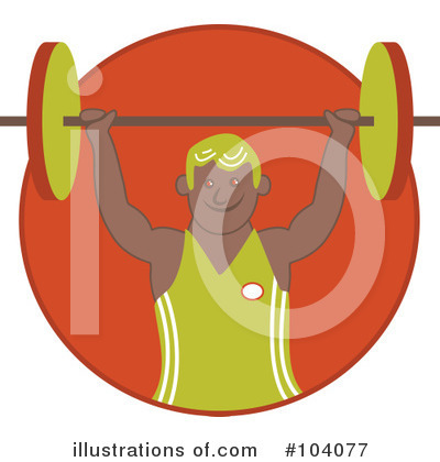 Royalty-Free (RF) Weight Lifting Clipart Illustration by Prawny - Stock Sample #104077