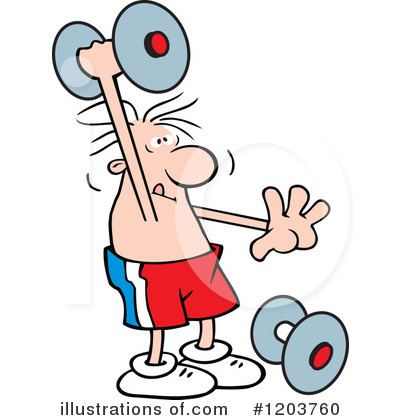 Royalty-Free (RF) Weightlifting Clipart Illustration by Johnny Sajem - Stock Sample #1203760