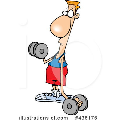 Royalty-Free (RF) Weightlifting Clipart Illustration by toonaday - Stock Sample #436176