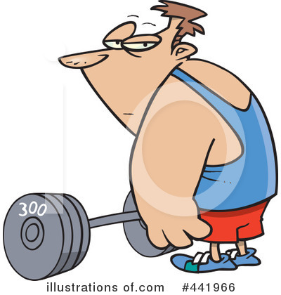 Royalty-Free (RF) Weightlifting Clipart Illustration by toonaday - Stock Sample #441966