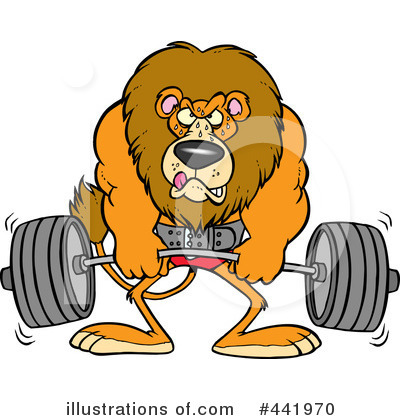 Royalty-Free (RF) Weightlifting Clipart Illustration by toonaday - Stock Sample #441970
