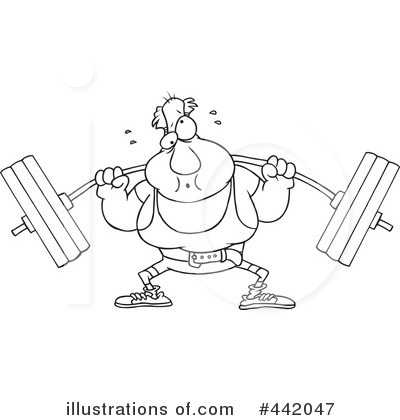Royalty-Free (RF) Weightlifting Clipart Illustration by toonaday - Stock Sample #442047