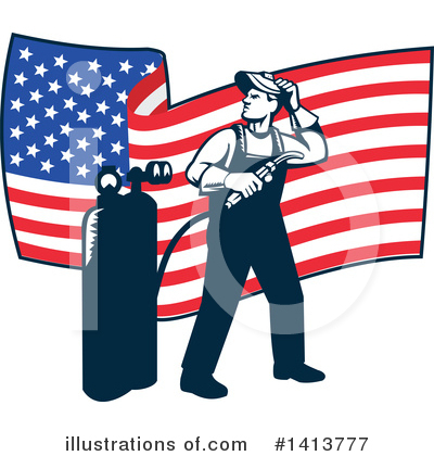 Royalty-Free (RF) Welder Clipart Illustration by patrimonio - Stock Sample #1413777