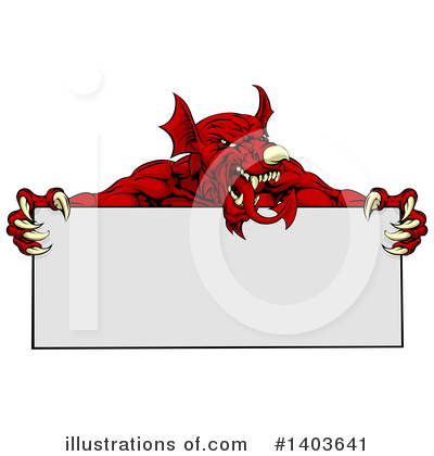 Royalty-Free (RF) Welsh Dragon Clipart Illustration by AtStockIllustration - Stock Sample #1403641