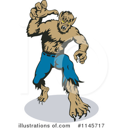 Royalty-Free (RF) Werewolf Clipart Illustration by patrimonio - Stock Sample #1145717