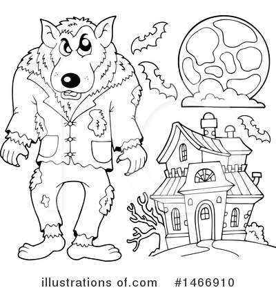 Royalty-Free (RF) Werewolf Clipart Illustration by visekart - Stock Sample #1466910