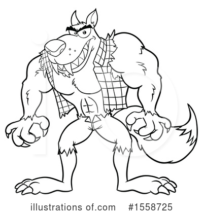 Royalty-Free (RF) Werewolf Clipart Illustration by Hit Toon - Stock Sample #1558725